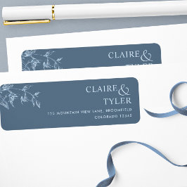 Blue Elegante Chic Wedding Label