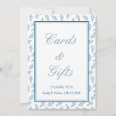 Blue Elegante Classic Wedding Cards & Gifts Zeiche (Vorderseite)