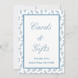 Blue Elegante Classic Wedding Cards & Gifts Zeiche