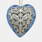 Blue Elegante Designer Herzlich Willkommen im Hote Keramik Ornament (Links)