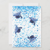 Blue Elegante Double Celebration Graduation Party Einladung (Rückseite)