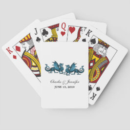 Blue Elegante Dragons Playing Cards Spielkarten