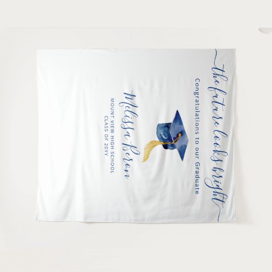 Blue elegante Foto Background für Foto Stand Wandteppich (Vorderseite (Horizontal))