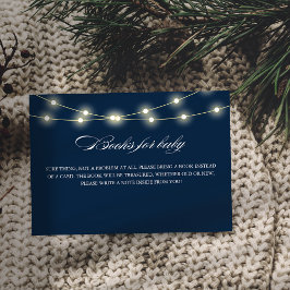 Blue Elegante Minimalistische Babyduschbücher für  Begleitkarte