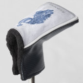 Blue Elegante Peacock Golf Head Cover Headcover (3/4 Vorderseite)