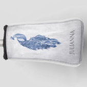 Blue Elegante Peacock Golf Head Cover Headcover (Vorderseite)