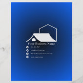 Blue Eleganter Flyer für echte Anwesen-Agenten (Hinten)