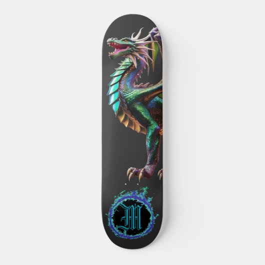 *~* Blue Element AP88 Elementardrache Fierce Skateboard (Vorderseite)