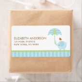 Blue Elephant Address Labels (Insitu)