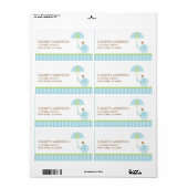 Blue Elephant Address Labels (Vorne)
