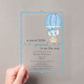 Blue Elephant Baby Boy Dusche Einladung (Insitu (Handheld))