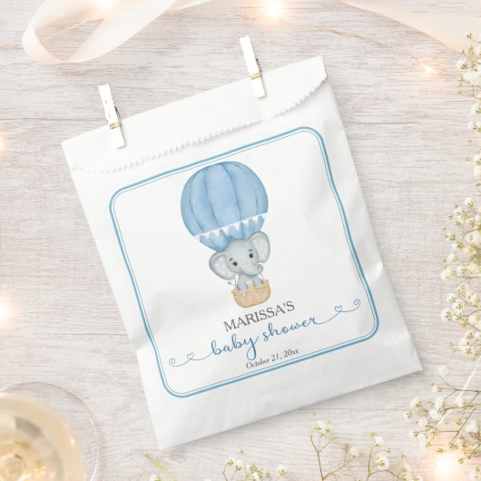 Blue Elephant Baby Boy Dusche Geschenktütchen (Ausgeschnitten)