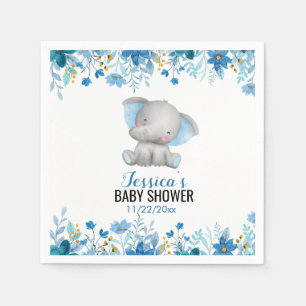 Blue Elephant Baby Boy Dusche Little Peanut Party Serviette
