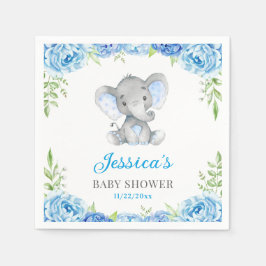 Blue Elephant Baby Boy Dusche Little Peanut Party Serviette