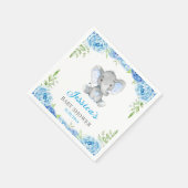 Blue Elephant Baby Boy Dusche Little Peanut Party Serviette (Ecke)