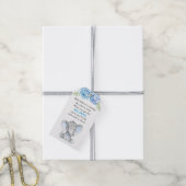 Blue Elephant Baby Boy Dusche Mini Flasche Gefalle Geschenkanhänger (Mit Garn)