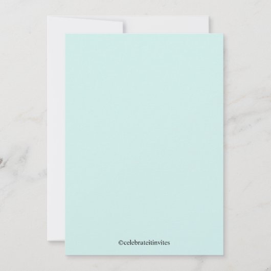 Blue Elephant Baby Boy Foto Announccard Ankündigung (Rückseite)