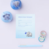 Blue Elephant Baby Boy Shower Predictions Game Flyer (Einzeln)