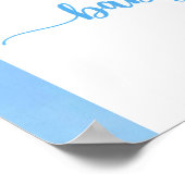 Blue Elephant Baby Dusche Begrüßungszeichen - Wate Poster (Ecke)