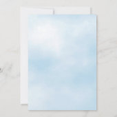 Blue Elephant Baby Dusche Einladung (Rückseite)