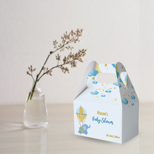 Blue Elephant Baby Dusche Fevor Boxes Geschenkschachtel