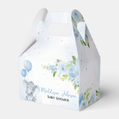 Blue Elephant Baby Dusche Geschenkschachtel (Vorderseite)