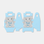 Blue Elephant Baby Dusche Geschenkschachtel (Ungefaltet)