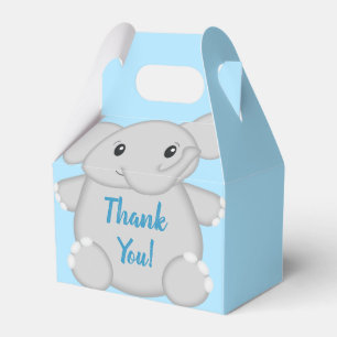 Blue Elephant Baby Dusche Geschenkschachtel