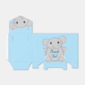 Blue Elephant Baby Dusche Geschenkschachtel (Ungefaltet)