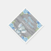 Blue Elephant Baby Dusche Napkins Serviette (Ecke)