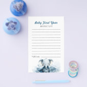Blue Elephant Baby First Year Bucket List Flyer (Einzeln)