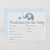 Blue Elephant Baby Predictions Cards Kinderdusche Einladungspostkarte (Vorne/Hinten)