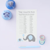 Blue Elephant Baby rund um die Weltübersetzung Flyer (Einzeln)