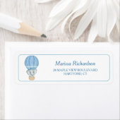 Blue Elephant Baby Shooter Rücksendeadresse Etiket (Insitu)