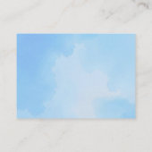 Blue Elephant Baby Showbook Request Card - Niedlic Begleitkarte (Rückseite)