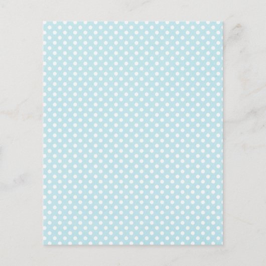 Blue Elephant Baby Shower Bingo (Rückseite)