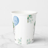 Blue Elephant Baby Shower Boy Paper Pappbecher (Rechts)