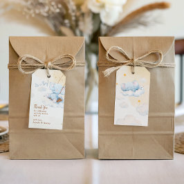 Blue Elephant Baby Shower Favor Tag Es ist ein Jun Geschenkanhänger