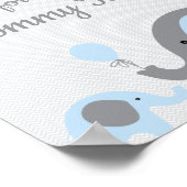 Blue Elephant Baby Shower Ratschläge für Mommy Sig Poster (Ecke)