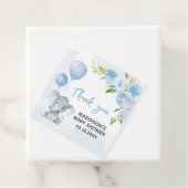 Blue Elephant Baby Shower Square Geschenkanhänger (Beispiel)