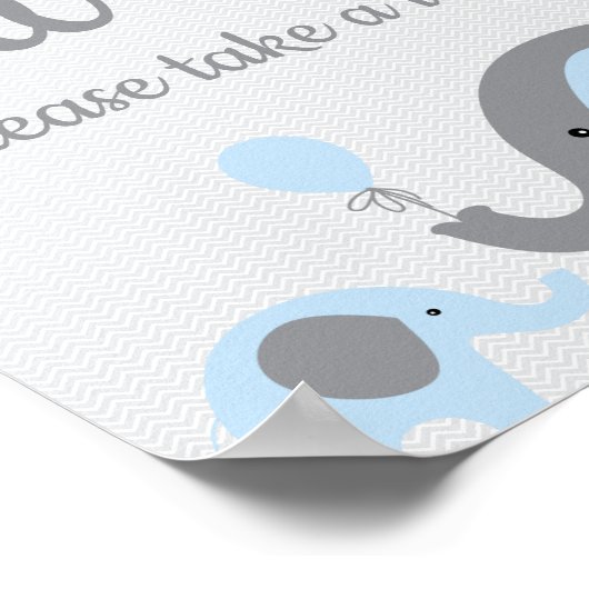 Blue Elephant Babys sind süß Bitte nehmen Sie eine Poster (Ecke)