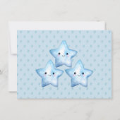 Blue Elephant & Balloon Baby Dusche Dankeskarte (Rückseite)