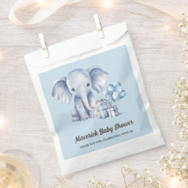Blue Elephant & Balloon Baby Dusche Geschenktütchen