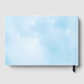 Blue Elephant Balloons Foil Baby Shower Guest Book Gästebuch (Rückseite)