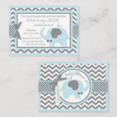 Blue Elephant Bird bringt eine Buchkarte mit Begleitkarte (Vorne/Hinten)