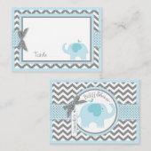 Blue Elephant Bird Platzkarte (Vorne/Hinten)