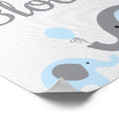 Blue Elephant Bitte unterzeichnen Sie eine Blocksi Poster (Ecke)