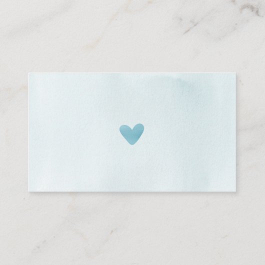 Blue Elephant Book Request Baby Showkarte Begleitkarte (Rückseite)