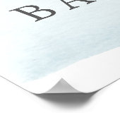 Blue Elephant Boy Baby Dusche Begrüßungszeichen Poster (Ecke)