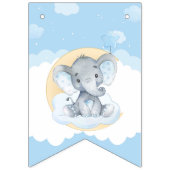 Blue Elephant Boy Baby Dusche Es ist ein Junge Wimpelkette (Erste Fahne)